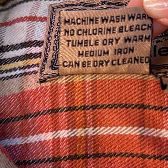 Vintage Calvin Klein Unisex Button Down Plaid Flannel 100% Cotton Medium Country - Picture 6 of 7